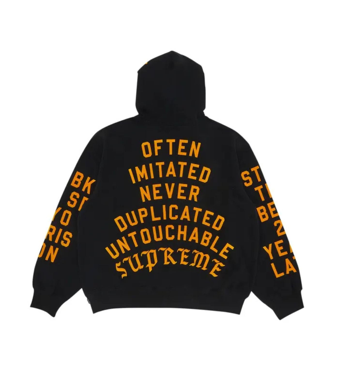 Supreme Team Flocked Hooded Sweatshirt 'Black'