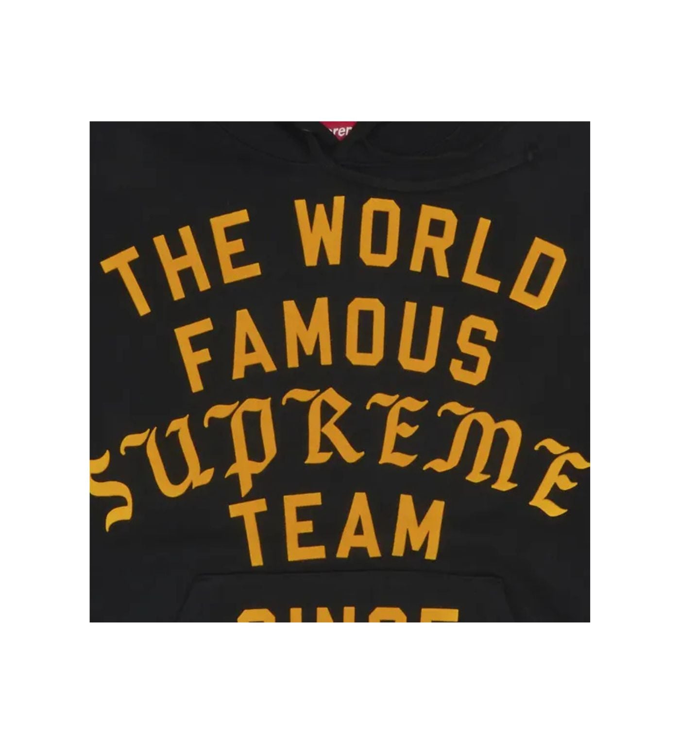 Supreme Team Flocked Hooded Sweatshirt 'Black'