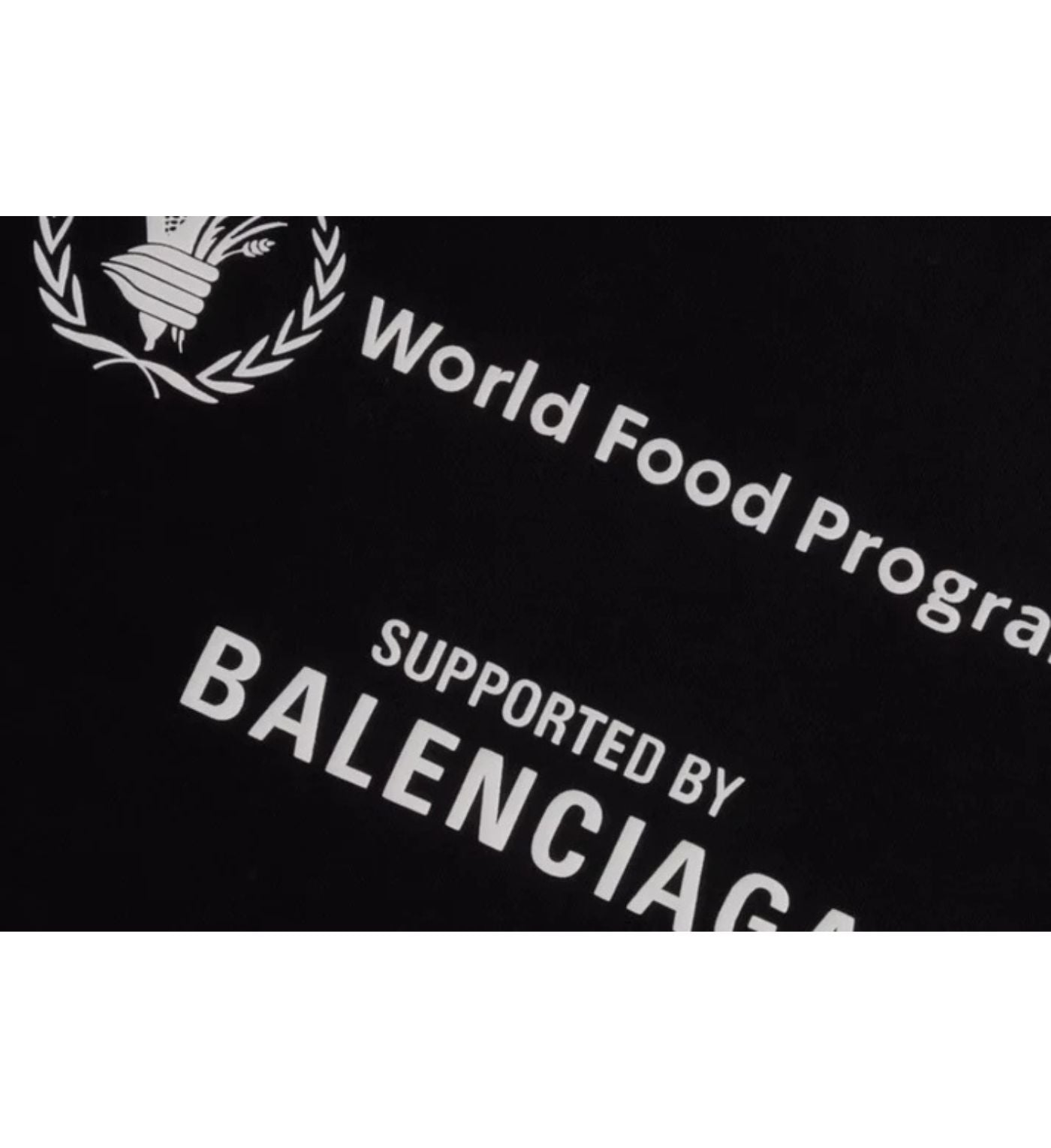 Balenciaga crewknew black WFP logo