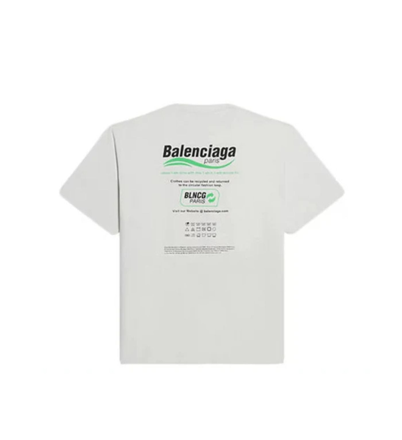 Balenciaga Dry Cleaning Boxy Logo Tee White