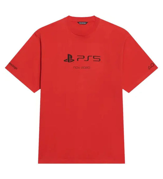 Balenciaga Playstation Boxy Tee 'Vermillon/Black'
