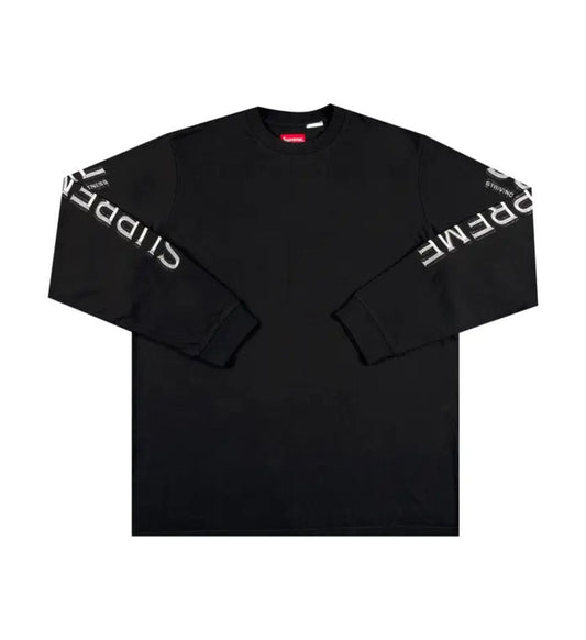 Supreme Intarsia Sleeve Long-Sleeve Top 'Black'