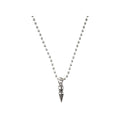 Chrome Hearts Silver Rivet Bullet Necklace