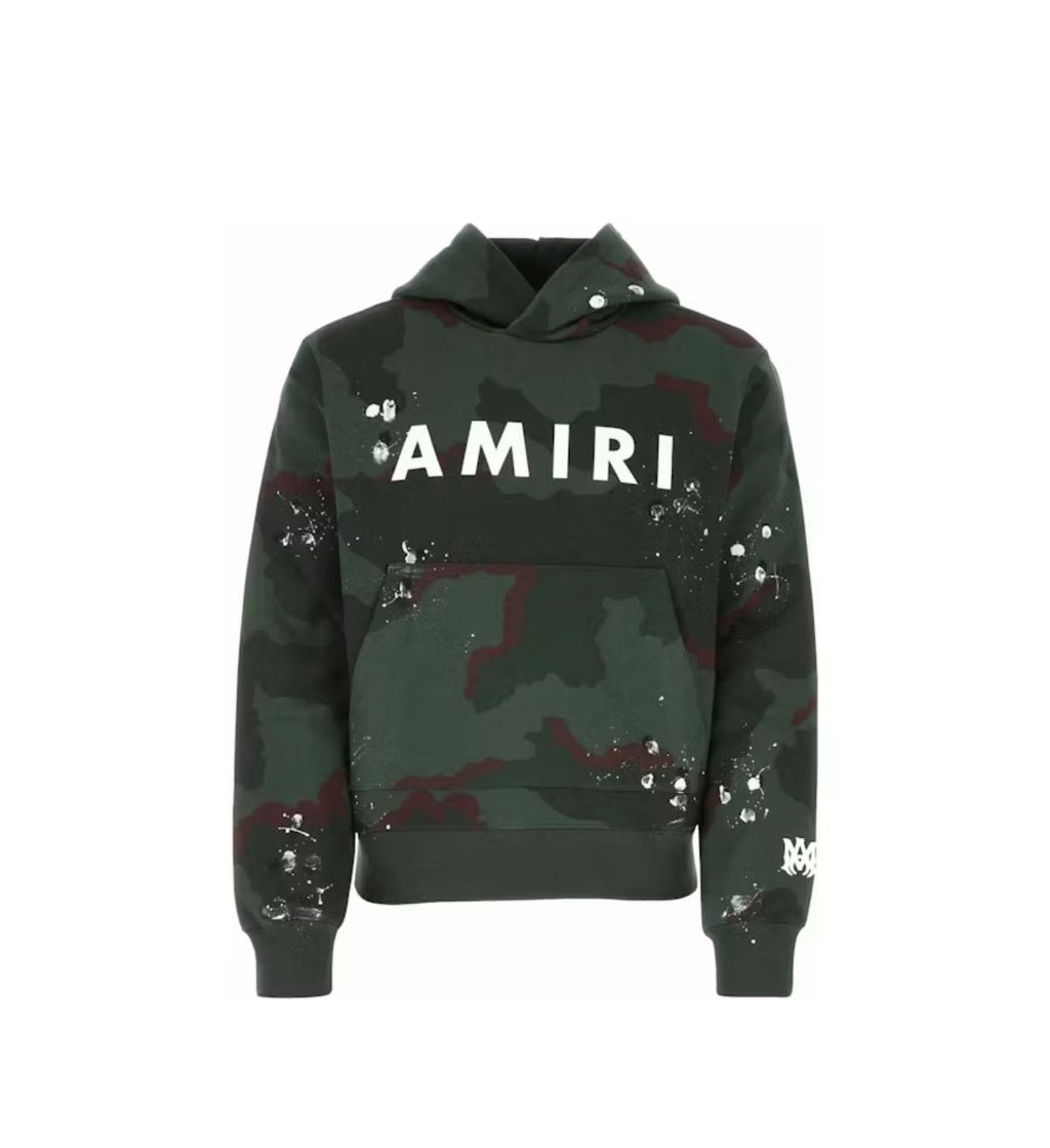 AMIRI Army Logo Hoodie Camo