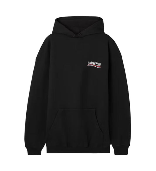 Balenciaga Kids Political Campaign Logo Print Hoodie