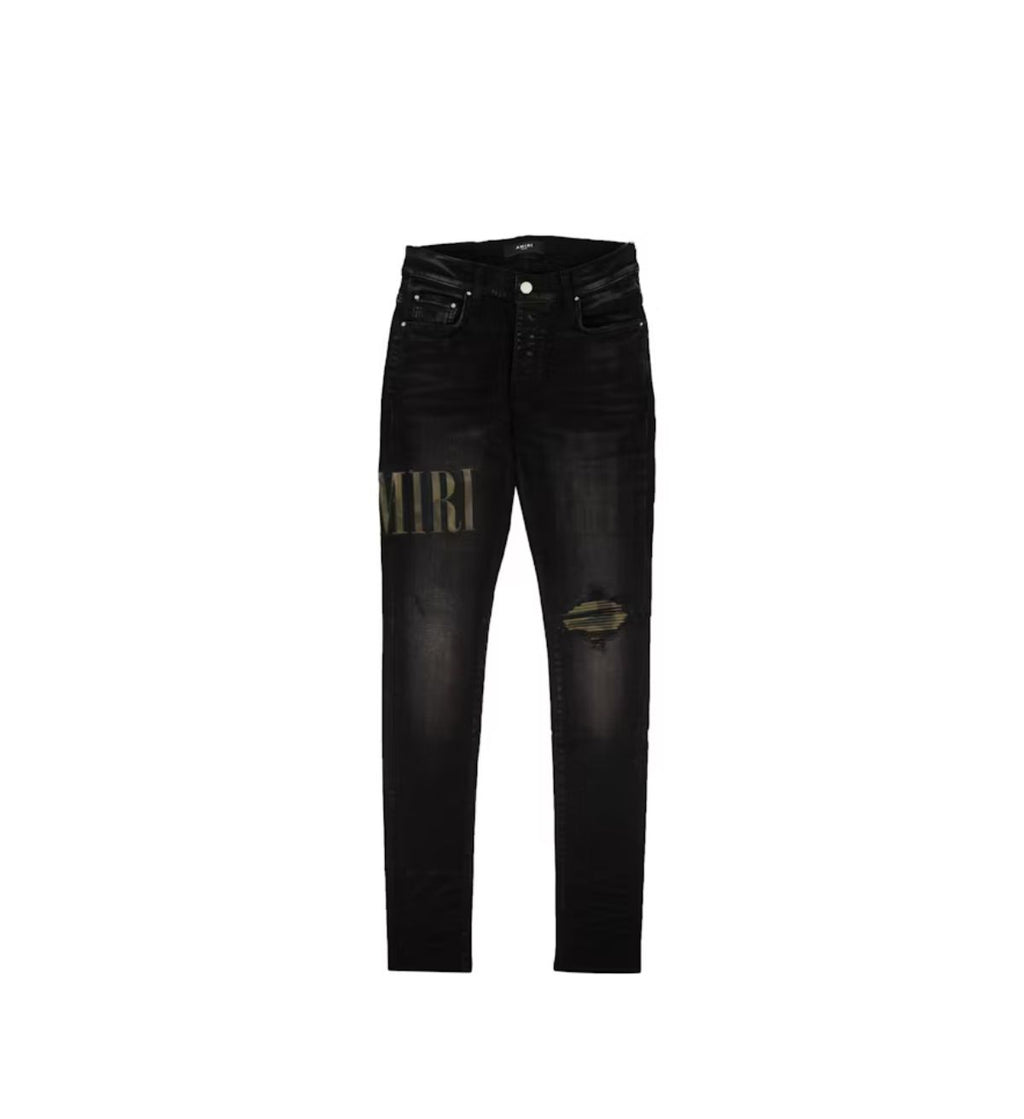 AMIRI Core Applique Denim Skinny Jeans Black