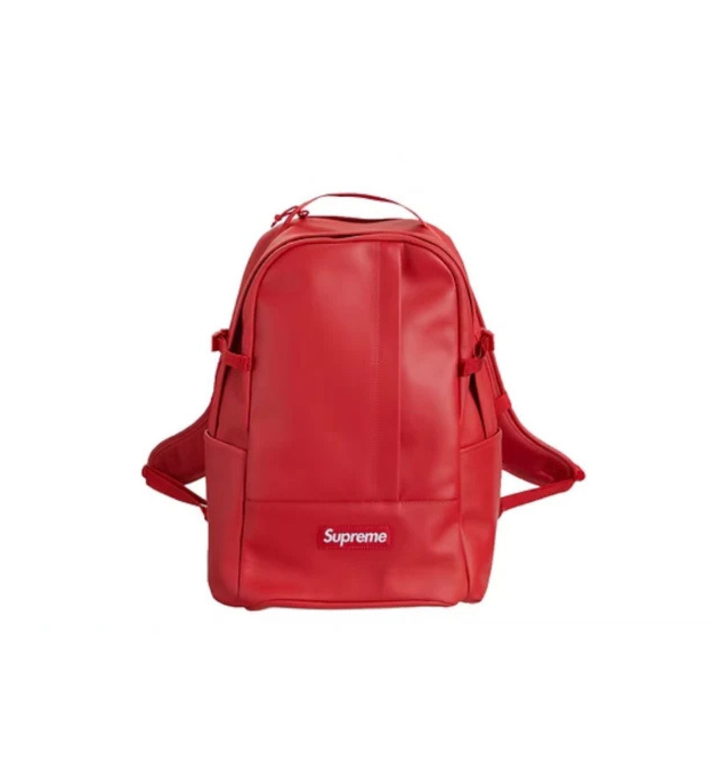 Supreme Leather Backpack Red