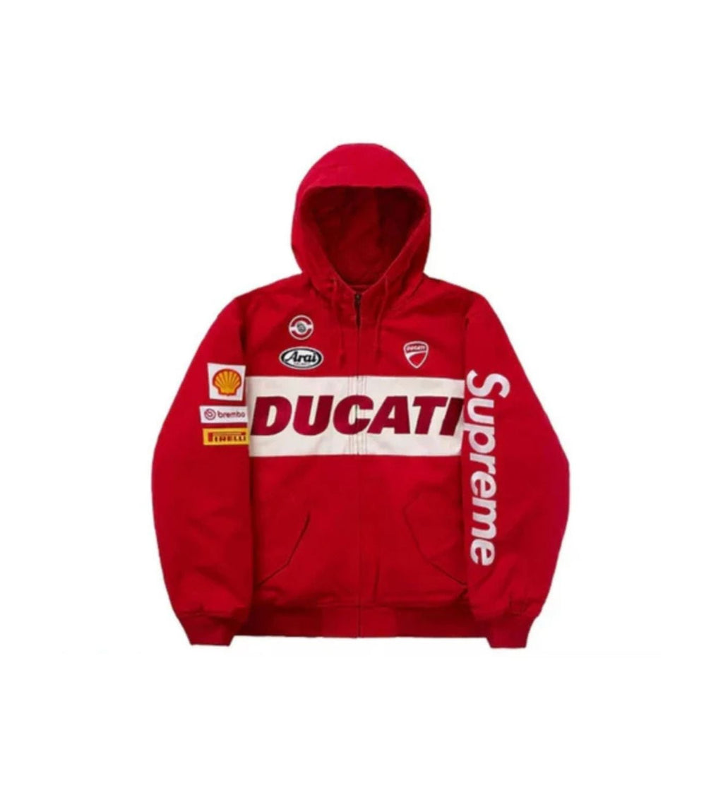 Supreme Ducati Hooded Work Jacket Red
