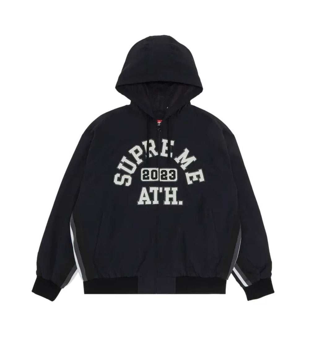 Supreme Appliqué Hooded Track Jacket 'Black'