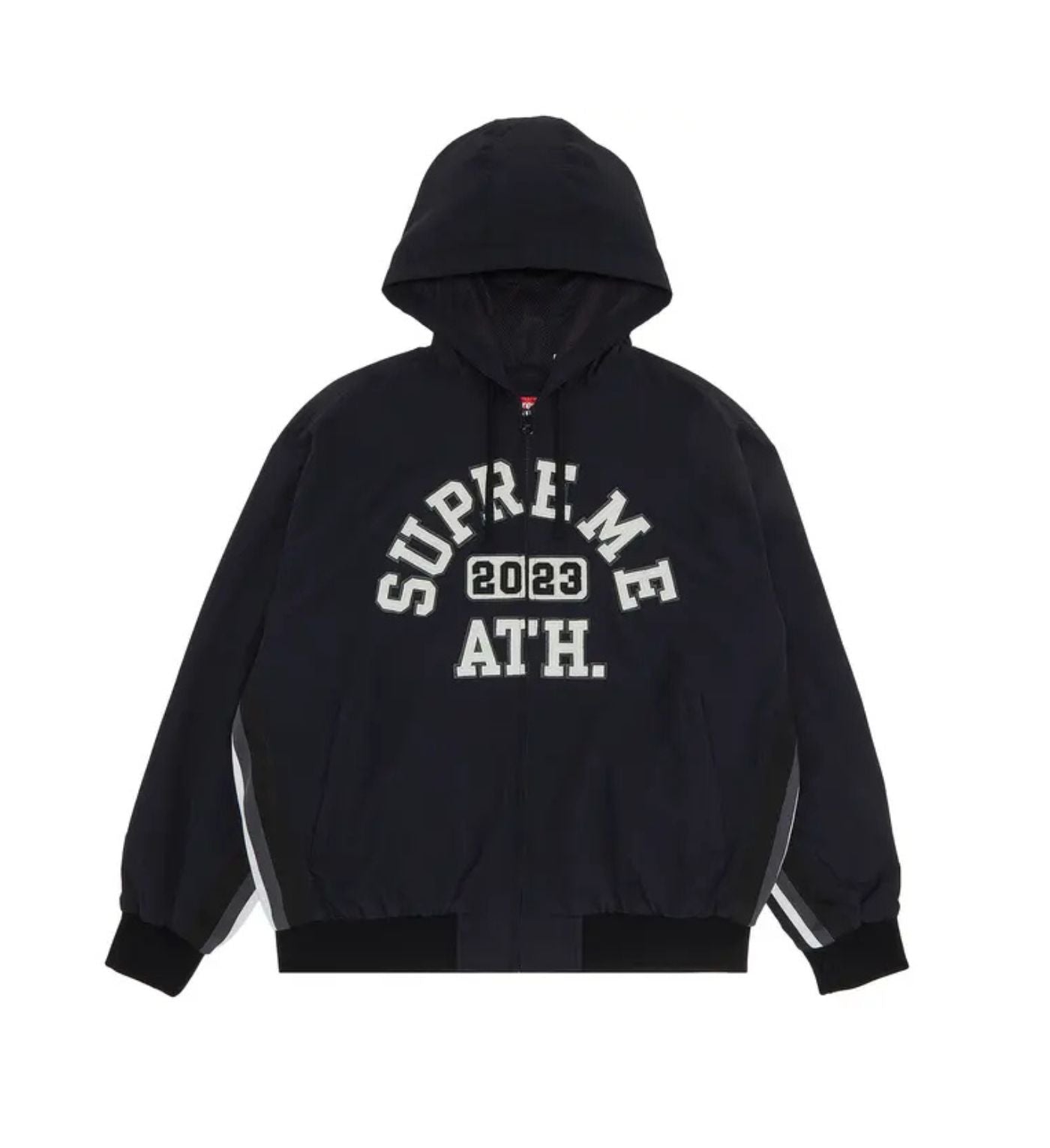 Supreme Appliqué Hooded Track Jacket 'Black'