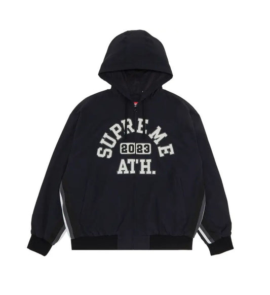 Supreme Appliqué Hooded Track Jacket 'Black'