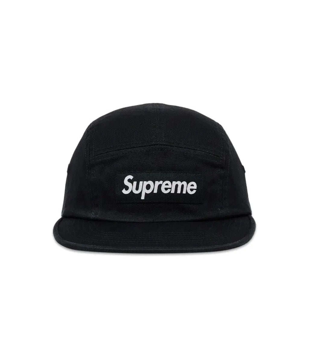 Supreme Washed Chino Twill Camp Cap 'Black'