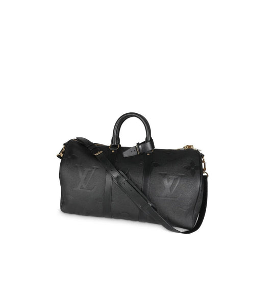 Louis Vuitton Keepall Bandoulière 45 in Empreinte Monogram Giant Black