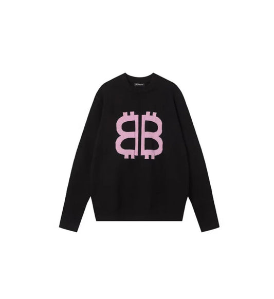 Balenciaga crewknew black rose logo