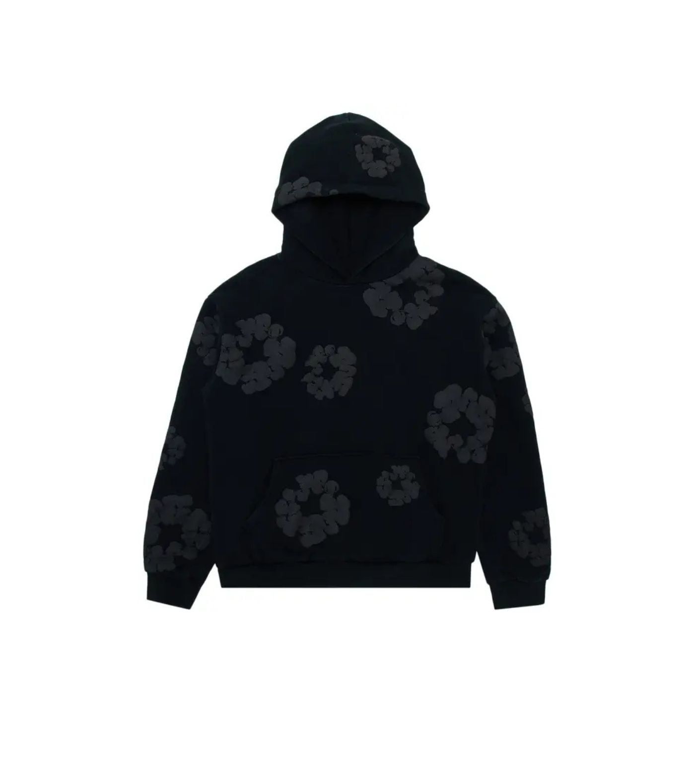Denim Tears Cotton Wreath Hooded Sweatshirt 'Black Monochrome'