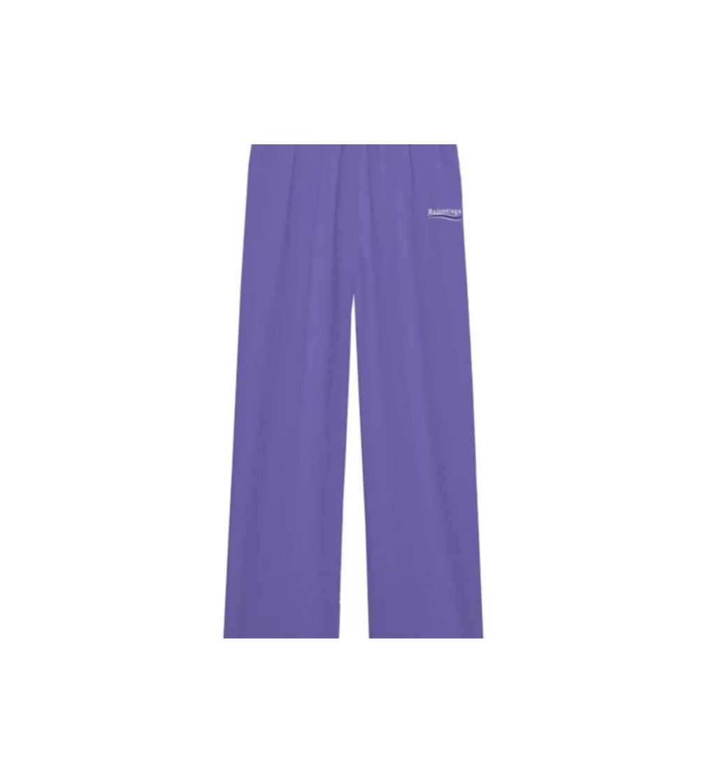 Balenciaga pants cotton purple logo