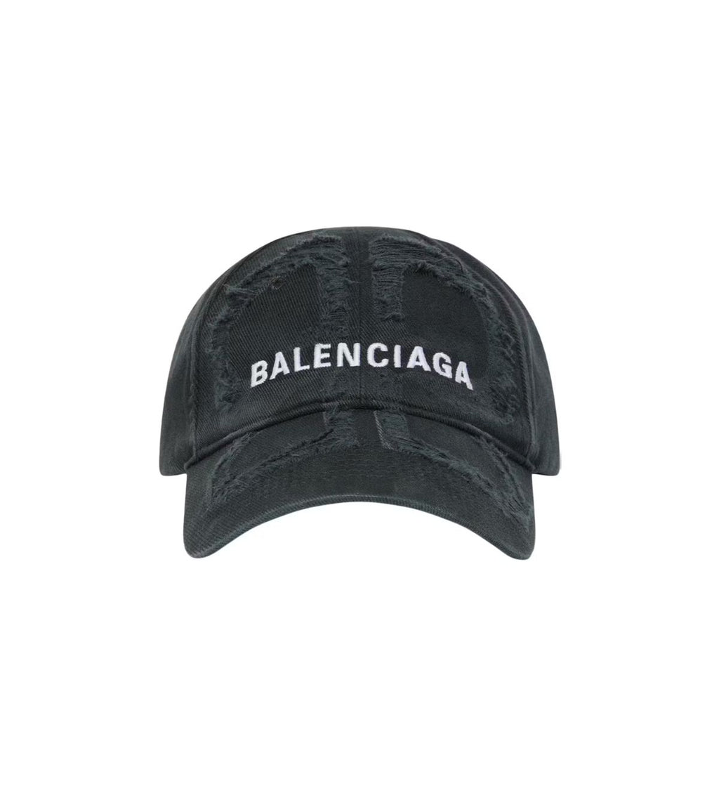 Balenciaga BB Laser Distressed Velcro Flap Black/White