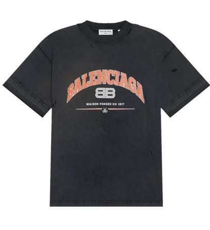 Balenciaga Medium Fit T-Shirt 'Black/Orange/White'