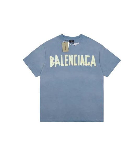 Balenciaga T-Shirt Sky blue logo