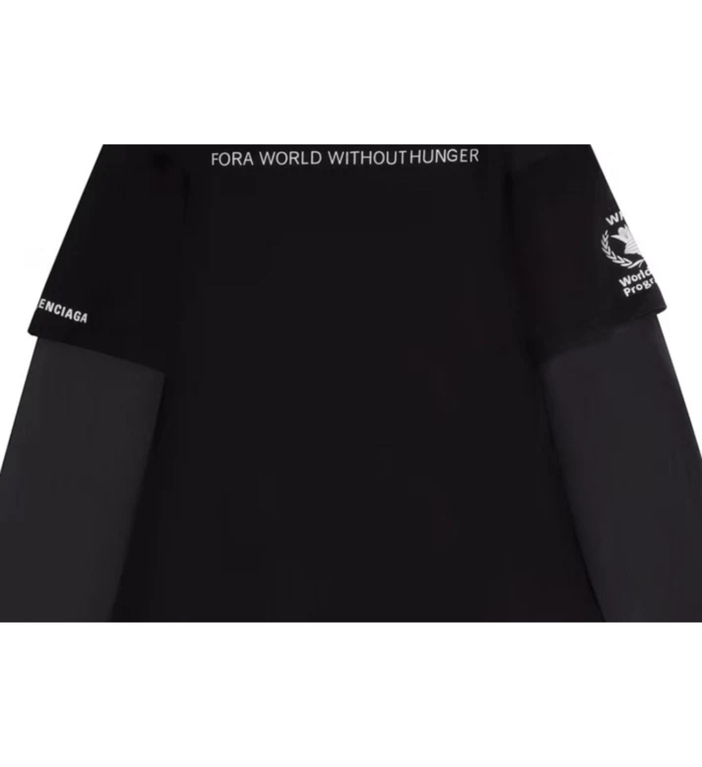 Balenciaga crewknew black WFP logo