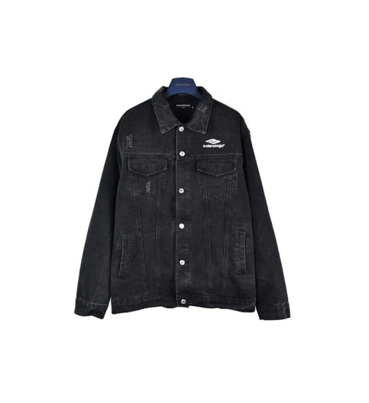 Balenciaga jacket jeans black logo