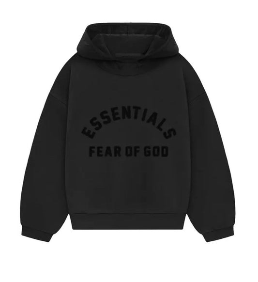 Fear of God Essentials Kids Hoodie Jet Black'