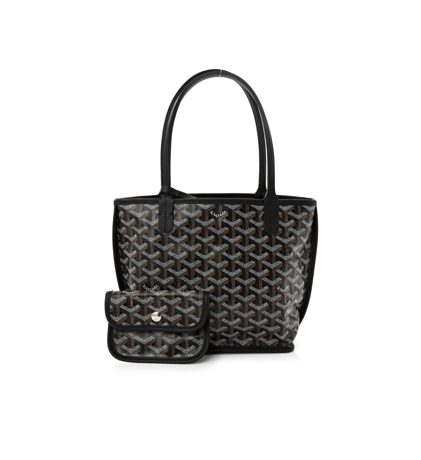 GOYARD  Goyardine Reversible Mini Anjou Black