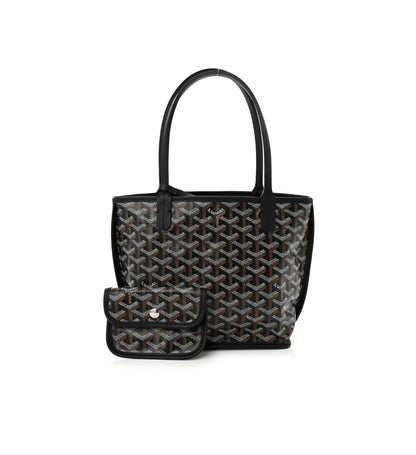 GOYARD  Goyardine Reversible Mini Anjou Black