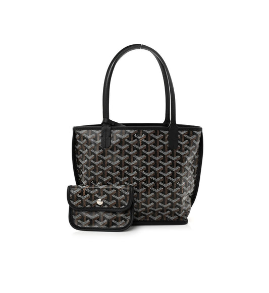 GOYARD  Goyardine Reversible Mini Anjou Black