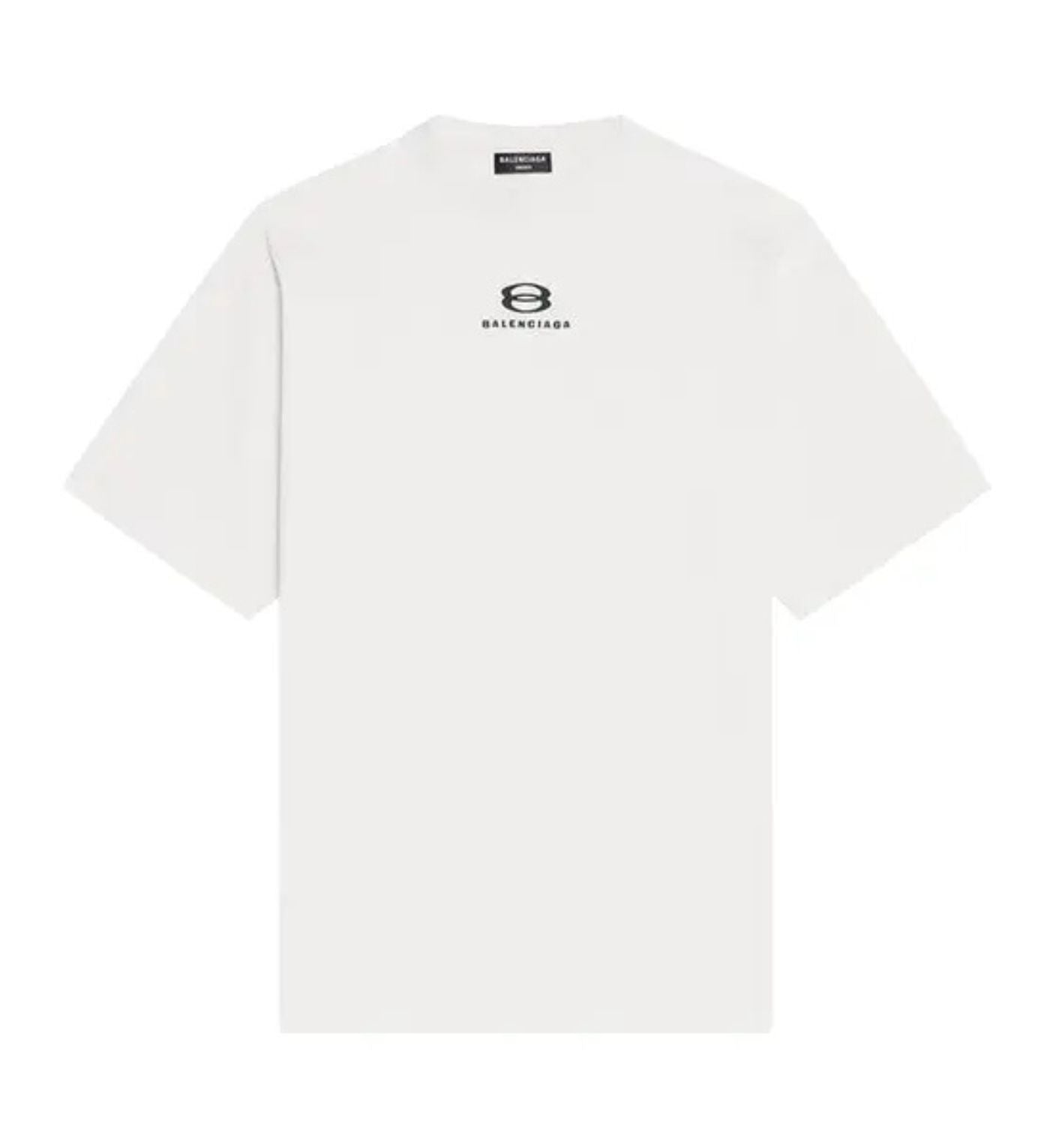 Balenciaga Large Fit T-Shirt 'Chalky White/Black'
