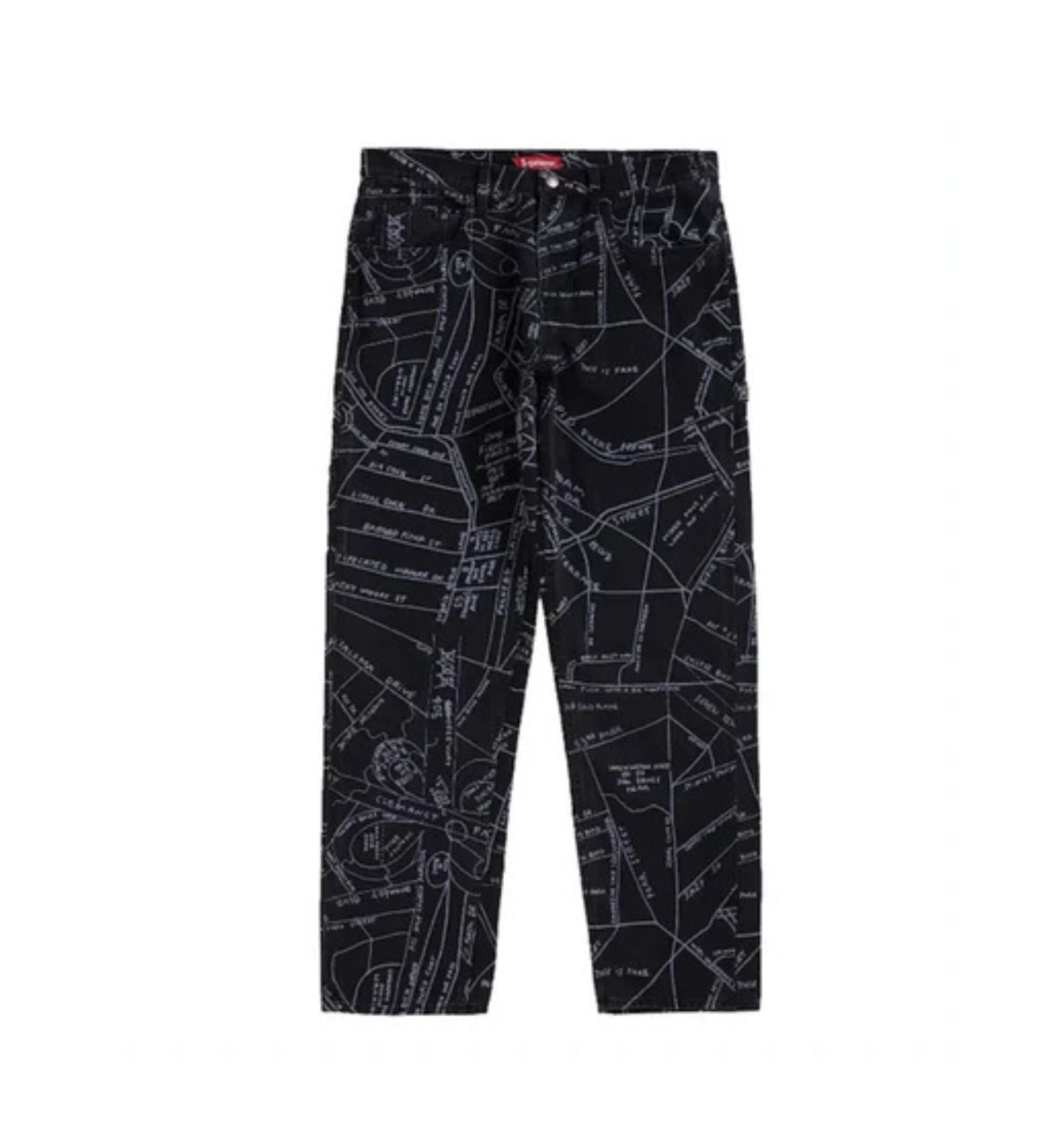 Supreme Gonz Map Denim Painter Pant Washed Black