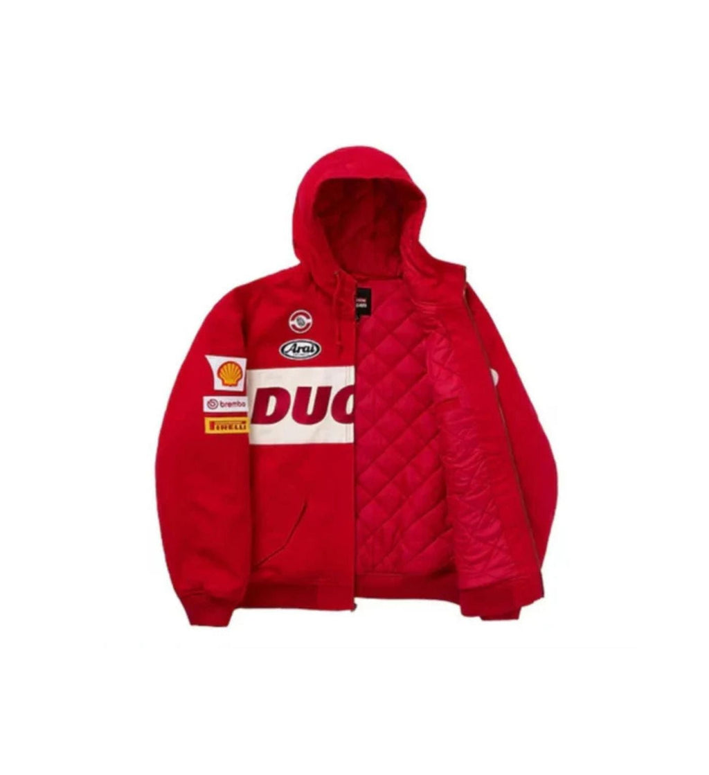 Supreme Ducati Hooded Work Jacket Red