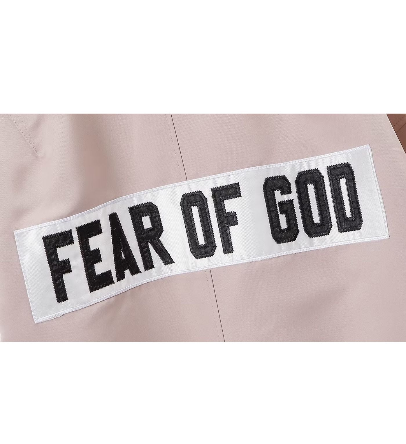 Fear of God Satin Baseball Coach Jacket Blush