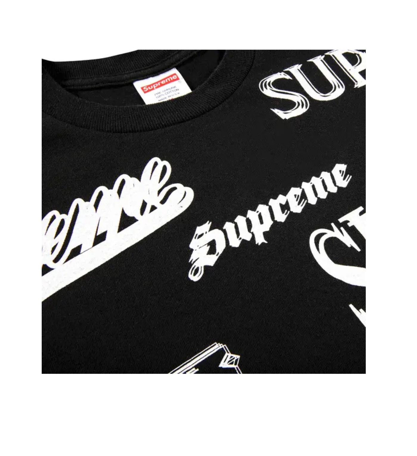 Supreme Multi Logo Tee 'Black'