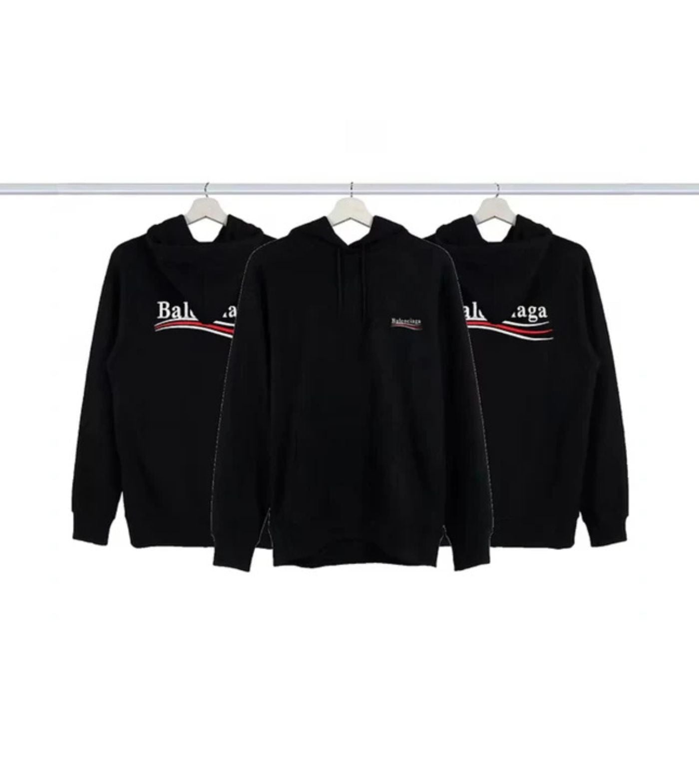 Balenciaga hoodie black logo winter