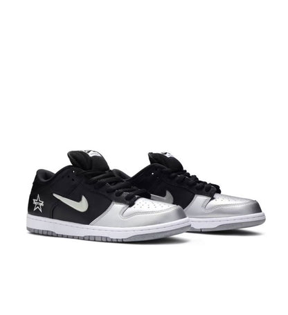 Nike SB Dunk Low Supreme Jewel Swoosh Silver