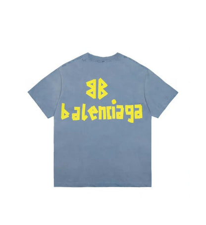 Balenciaga T-Shirt Sky blue logo