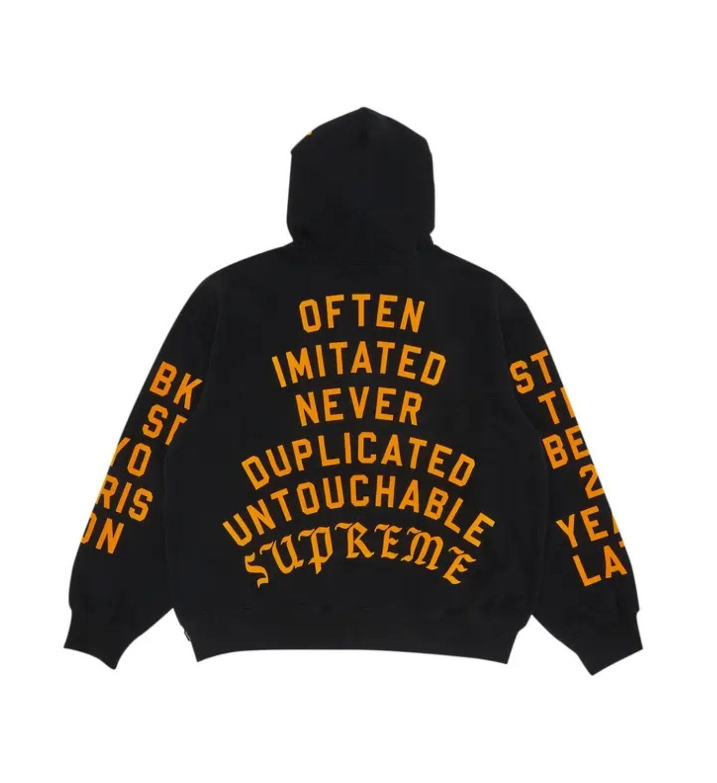 Supreme Team Flocked Hooded Sweatshirt 'Black'