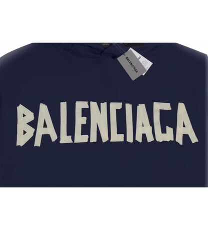 Balenciaga hoodie logo blue