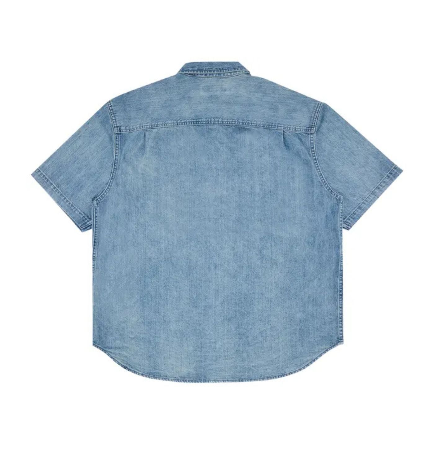 Supreme Loose Fit Short-Sleeve Denim Painter Shirt 'Washed Blue'