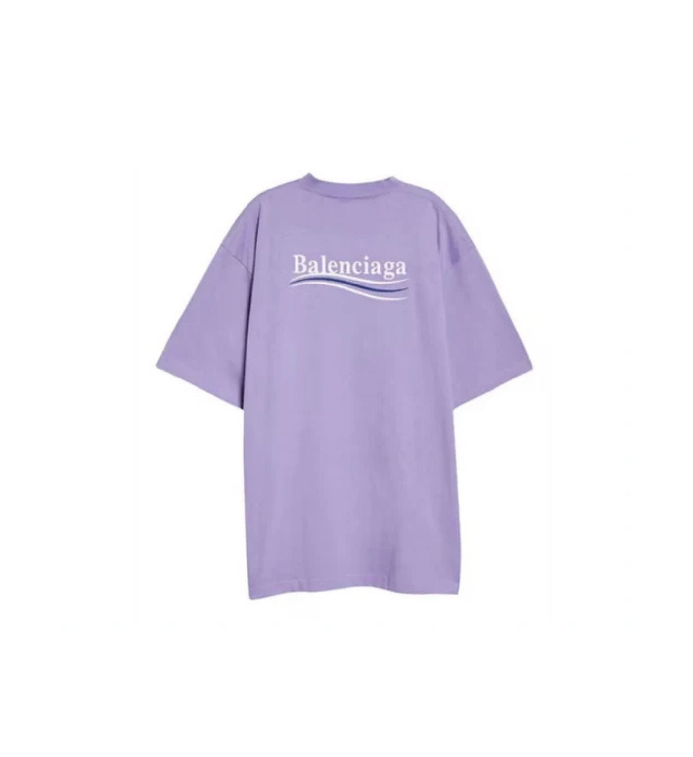 Balenciaga Political Campaign Oversized Logo-Print T-shirt Purple