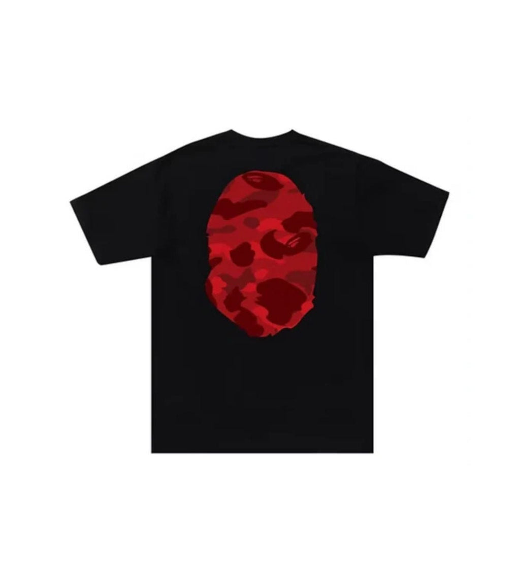 BAPE Color Camo Big Ape Head Tee 'Black/Red'