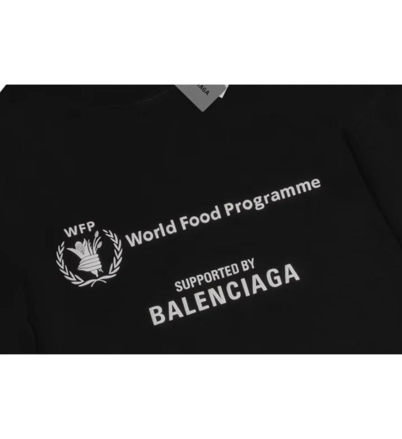 Balenciaga crewknew black WFP logo