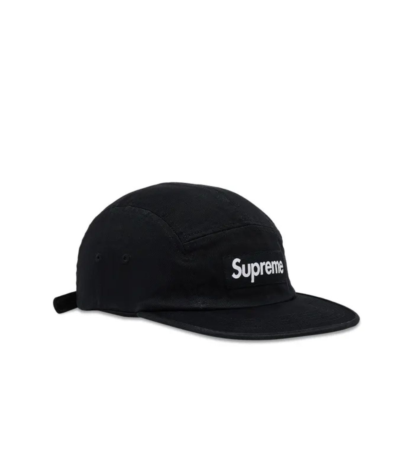 Supreme Washed Chino Twill Camp Cap 'Black'