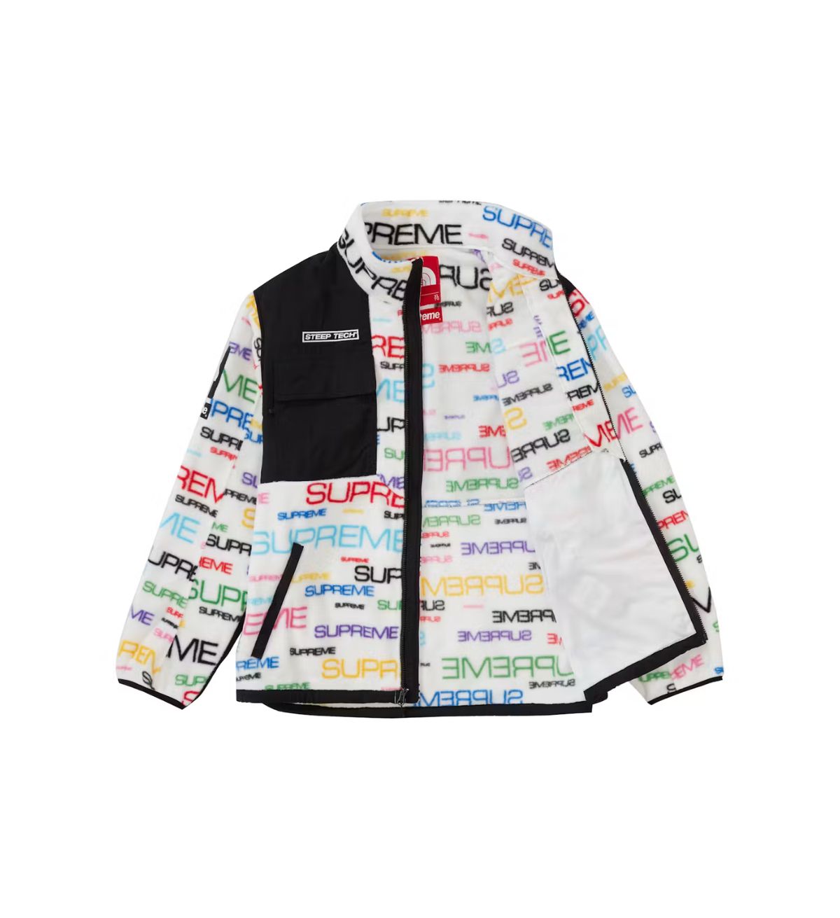 Supreme The North Face Steep Tech Fleece Jacket White