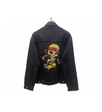Drew house jacket jeans flowers logo