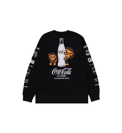 BAPE x Coca-Cola Milo Long-Sleeve Tee 'Black'