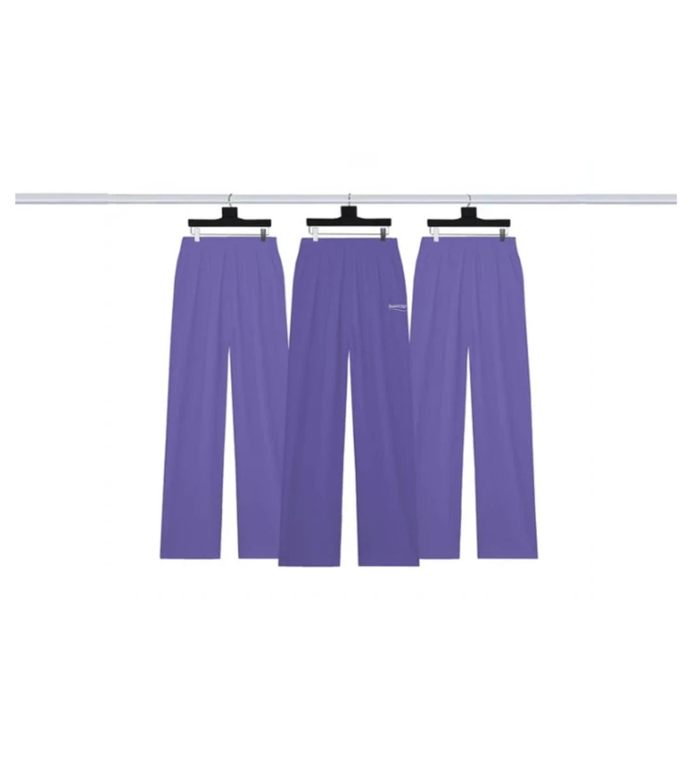 Balenciaga pants cotton purple logo