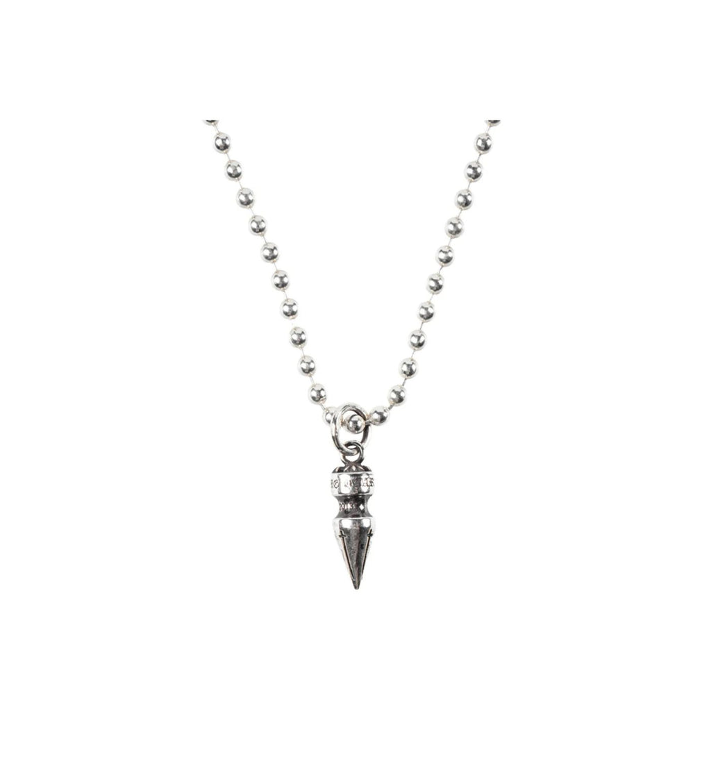 Chrome Hearts Silver Rivet Bullet Necklace