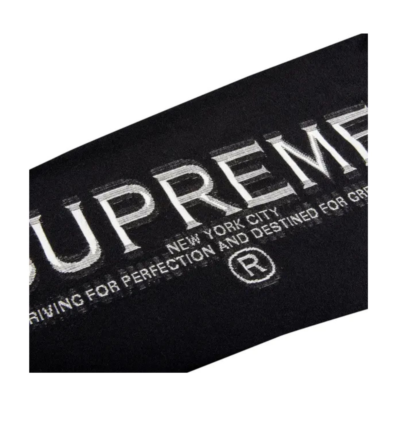 Supreme Intarsia Sleeve Long-Sleeve Top 'Black'